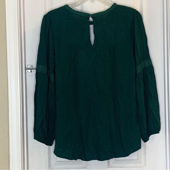 Maurices  Green Long Sleeve Blouse Size Large - Picture 11 of 11
